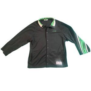 Limited Edition Nike Black Green Button Warm Up Jacket #00078 of 14,957 XL Rare